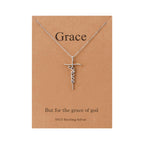 Lcherry Faith Cross Pendant Necklace for Women Religious Christian Jewelry Mother's Day Gifts for Women