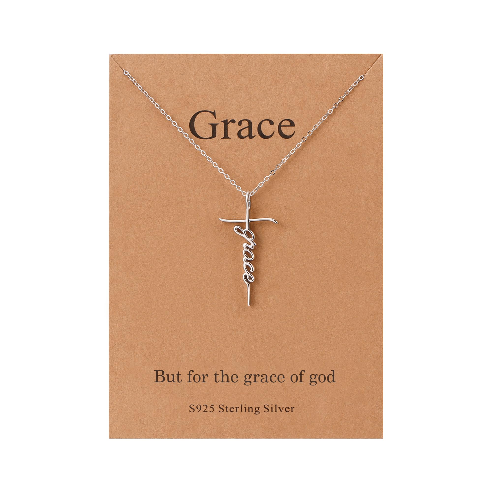 Lcherry Faith Cross Pendant Necklace for Women Religious Christian Jewelry Mother's Day Gifts for Women
