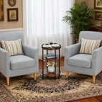 Small Round Side Table for Small Spaces, 3-Tier Round Accent Table Slim Side Table, Modern Sofa Corner Table for Living Room Nightstand Bedroom (Rustic Brown)