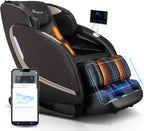 EASPEARL 2025 Massage Chair, 4D Full Body Zero Gravity Massage Chairs with APP, SL Track Shiatsu Stretch Massage Recliner Chair with Electric Footrest, Heat, Foot Rollers, Body Scan(Black)