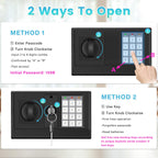 2.5 Cuft brandsikker boks, pengeskab til hjemmet med brandsikker vandtæt taske, tyverisikring digital sikkerhedsboks med smart alarmsystem, aftagelig hylde, mute-funktion, personlig pengeskab til pengesmykker