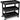 Tubstr 3-Tier Rolling Utility Cart with Wheels | Supports 300 lbs. Total | Heavy-Duty Capacity for Garage Storage, Office Spaces, & Kitchen Use | Durable Tool Cart with Locking Wheels (Black, 32 x 18)