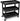 Tubstr 3-Tier Rolling Utility Cart with Wheels | Supports 300 lbs. Total | Heavy-Duty Capacity for Garage Storage, Office Spaces, & Kitchen Use | Durable Tool Cart with Locking Wheels (Black, 32 x 18)