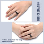 Cremation Jewelry for Ashes Geometry Simple Style Memorial Urn Ring Ashes Holder with Fill Kit Keepsake Cremation Ring for Men
