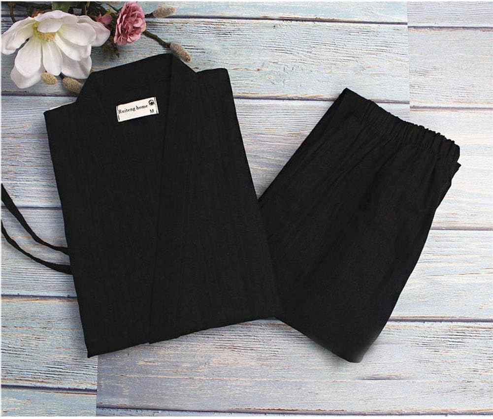 Men's Japanese Kimono Cotton Pajamas Suit