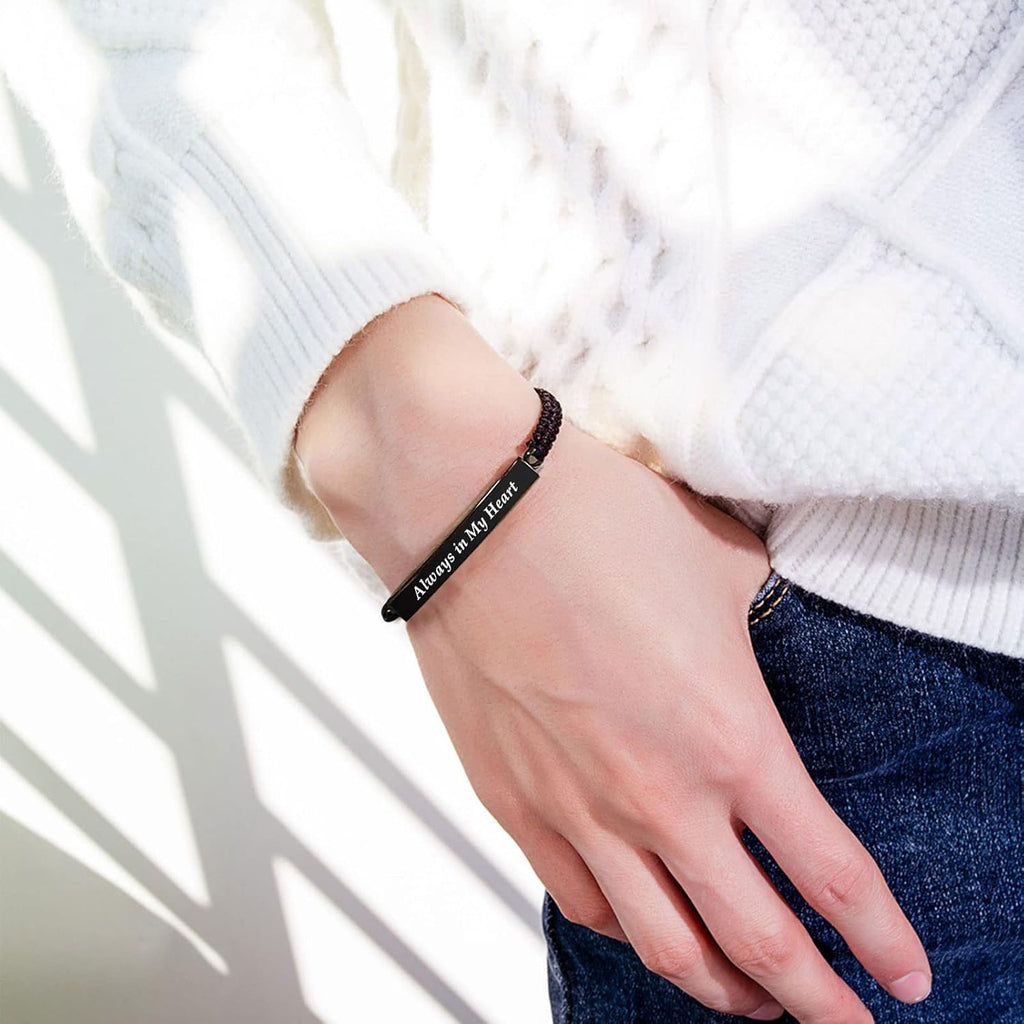 RIPFEVURN 3 Pack Cremation Jewelry Urn Bracelet for Ashes for Women Men Adjustable Memorial Keepsake Bangle Rope Braided Bracelet