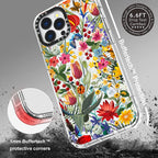 MOSNOVO Case for iPhone 13 Pro Max, [Buffertech 6.6ft Military-Grade Drop Protection] [Anti Peel Off Tech] Clear TPU Bumper Phone Case Cover Design - in The Garden