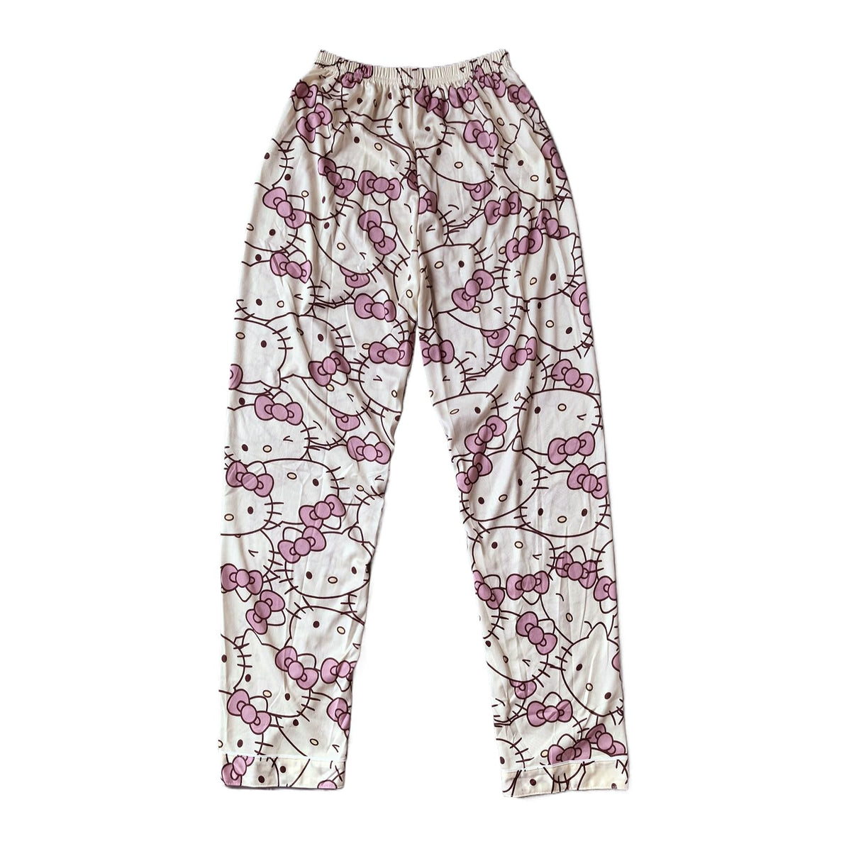 Kawaii Pajamas Pants for Women Girls Cute Cat Anime Cartoon Print Fashion Sleep Pajama Pants Comfy Loungewear (L)