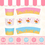 REDWORD 60PCs Ice Cream Bowls, 9oz Ice Cream Containers Disposable Paper Bowls Sundae Cups Dessert Soup Containers for Ice-cream Party Decorations Summer Party Decorations