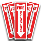 iSYFIX Fire Extinguisher Signs – 3 Pack 4x12 Inch – 40 mil Thick Polystyrene Plastic, Laminated for Ultimate UV, Weather, Scratch, Water & Fade Resistance, Indoor & Outdoor