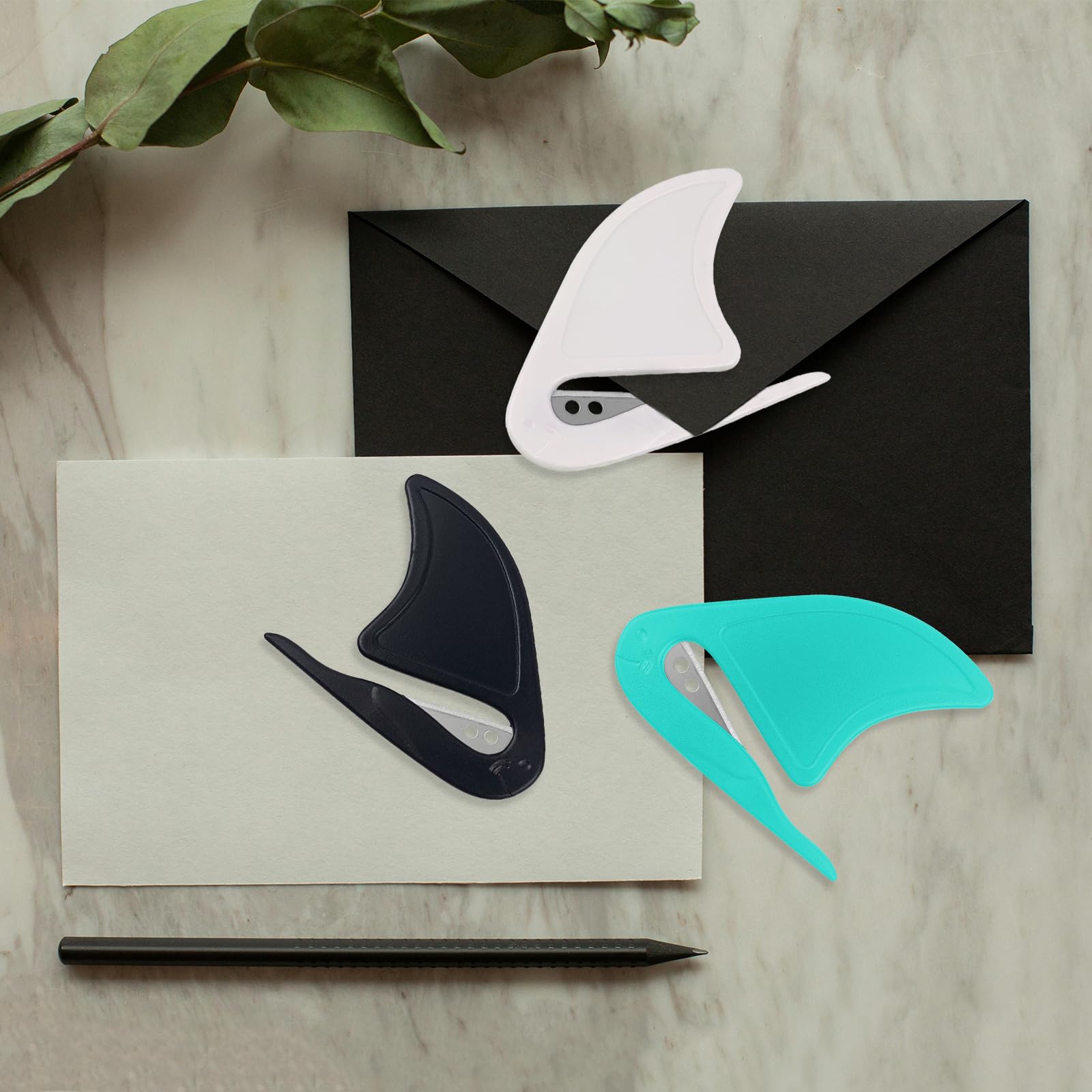 ZUFECY 4 stk kuvertåbner, bærbare brevskærere med skarpe klinger til effektiv postpakke, papirkut, kuvertskærer, sikker poståbner