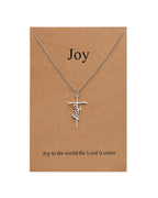 Lcherry Faith Cross Pendant Necklace for Women Religious Christian Jewelry Mother's Day Gifts for Women