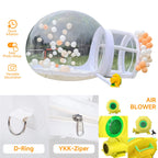 Oppusteligt bobleballonhus med pumpe og UL-blæser, bobletelt til børnefestballoner klare til hjemmefest, indkøbscentre, parker, begivenhedsudstilling (10FT)