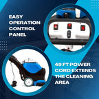 SM350 Commercial Carpet Extractor & Spotter Machine, 13.8" Cleaning Width, 160 PSI, 10.5-gal Water Tank, 8-gal Sewage Tank, 49 Ft Power Cord, with Upholstery Tool