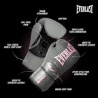 Everlast Elite 2 Boxing Gloves, Pro Training Gloves for Men and Women, Secure Fit Hook and Loop Closure & Ventilation, Heavy Bag & Speedbag Training.