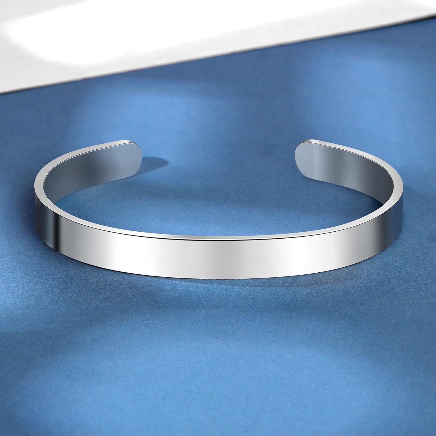 JoycuFF Memorial Gifts for Loss of Mom Dad in Memory of Jewelry Sympathy Bracelet Bereavement Cuff Secret Message Engraved Grief Gifts for Women