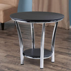 Winsome Maya 22.05 x 23.82 x 23.82-Inch Medium Density Fiber Round End Table, Black (93219)