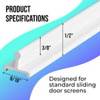 CBW DOORS KC-FLAT VINYL White Vinyl Sliding Door Track, 72 Inches - Pack of 1