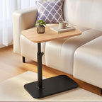 C End Table Adjustable Height,C Shaped Side Tables Living Room and Bedroom for Sofa, Chair,Bed,Coffee Small Spaces Side Table (Wood Grain Color)