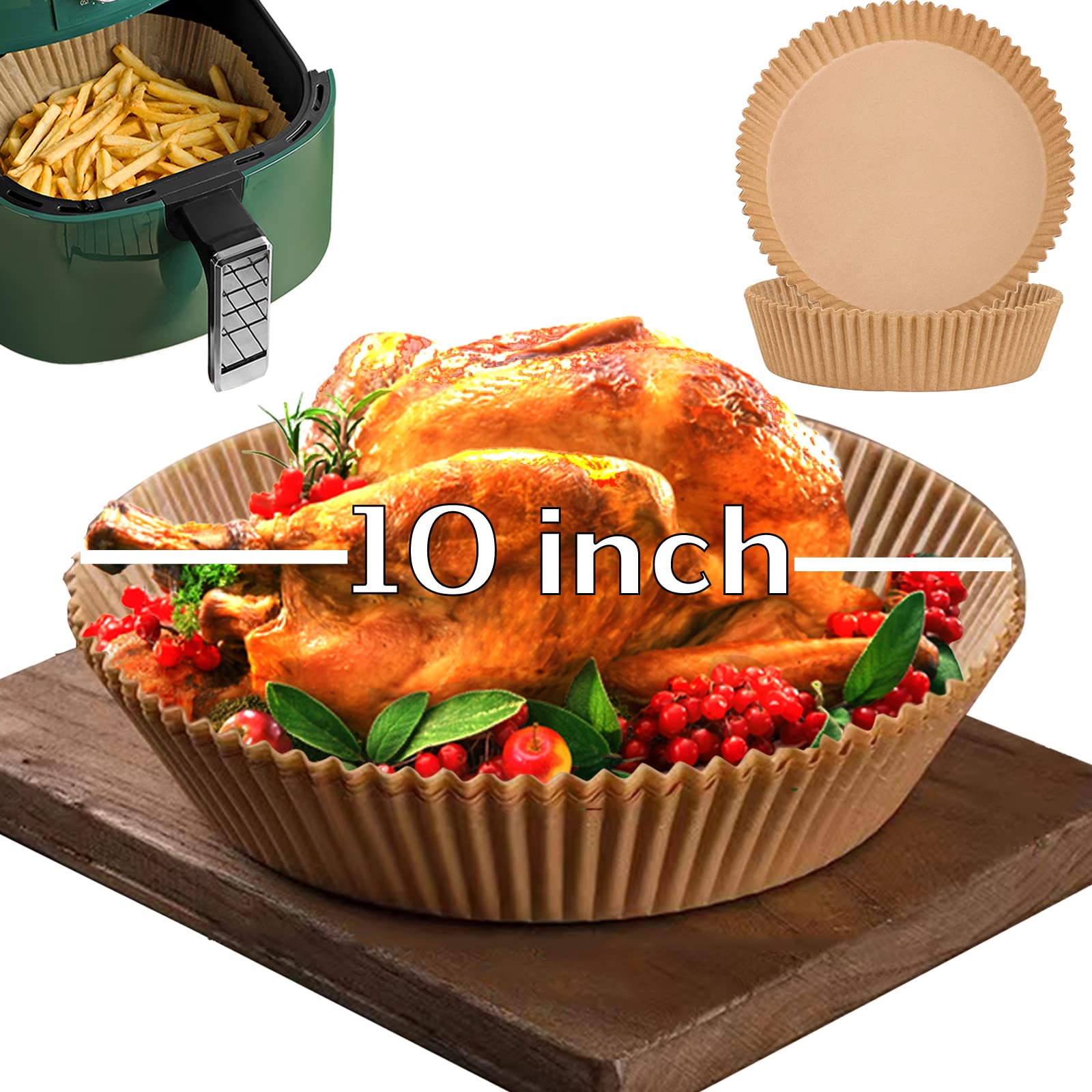 Small Air Fryer Liners for Cosori 2.1qt Air Fryer, Mini Air Fryer Liners Disposable 2 2.1 2.6 3QT, 5.5 Inch Air Fryer Liners