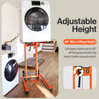 SuperHandy Material Lift Winch Stacker, Pallet Truck Dolly, Lift Table, Fork Lift, 330 Lbs 40" Max Lift w/ 8" Wheels, Swivel Casters [Patent Pending]