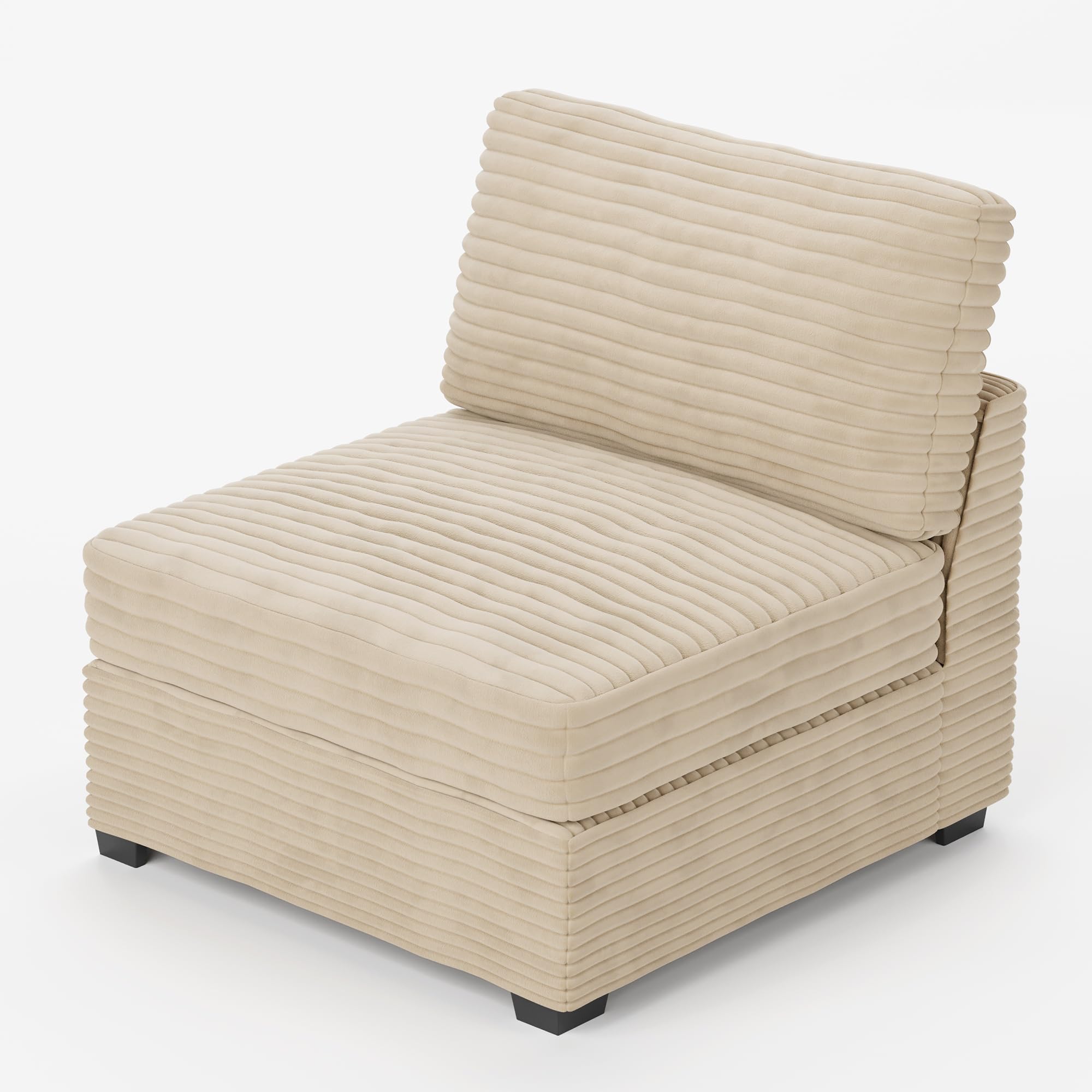 Modular Sectional Sofa,5 Pieces Sectional Couches for Living Room,L Shaped Cloud Couch Chaise Set, Black