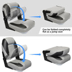 Leader Accessories 50" Bass Boat Seats Folding Fishing Boat Seat