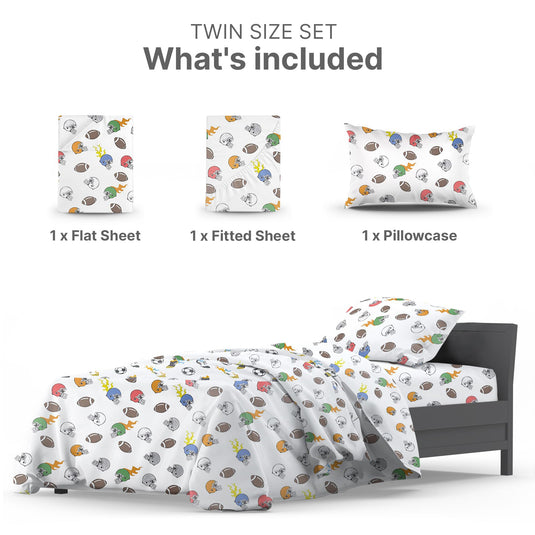 Kids Princess Full 4 Piece Sheet Set - Boys, Girls, Teens, Toddler - Easy Fit Deep Pockets - Breathable, Hotel Quality Bedding Sheets - Machine Washable - Wrinkle Free - Cute, Cozy, Soft - CGK Linens