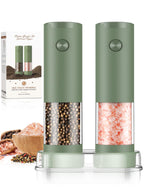 Electric Salt and Pepper Grinder Set Automatic Battery Pepper Mill Shakers Adjustable Coarseness Upgraded Larger Capacity with Led Home and Kitchen Appliances Birthday Gifts for Women Mom