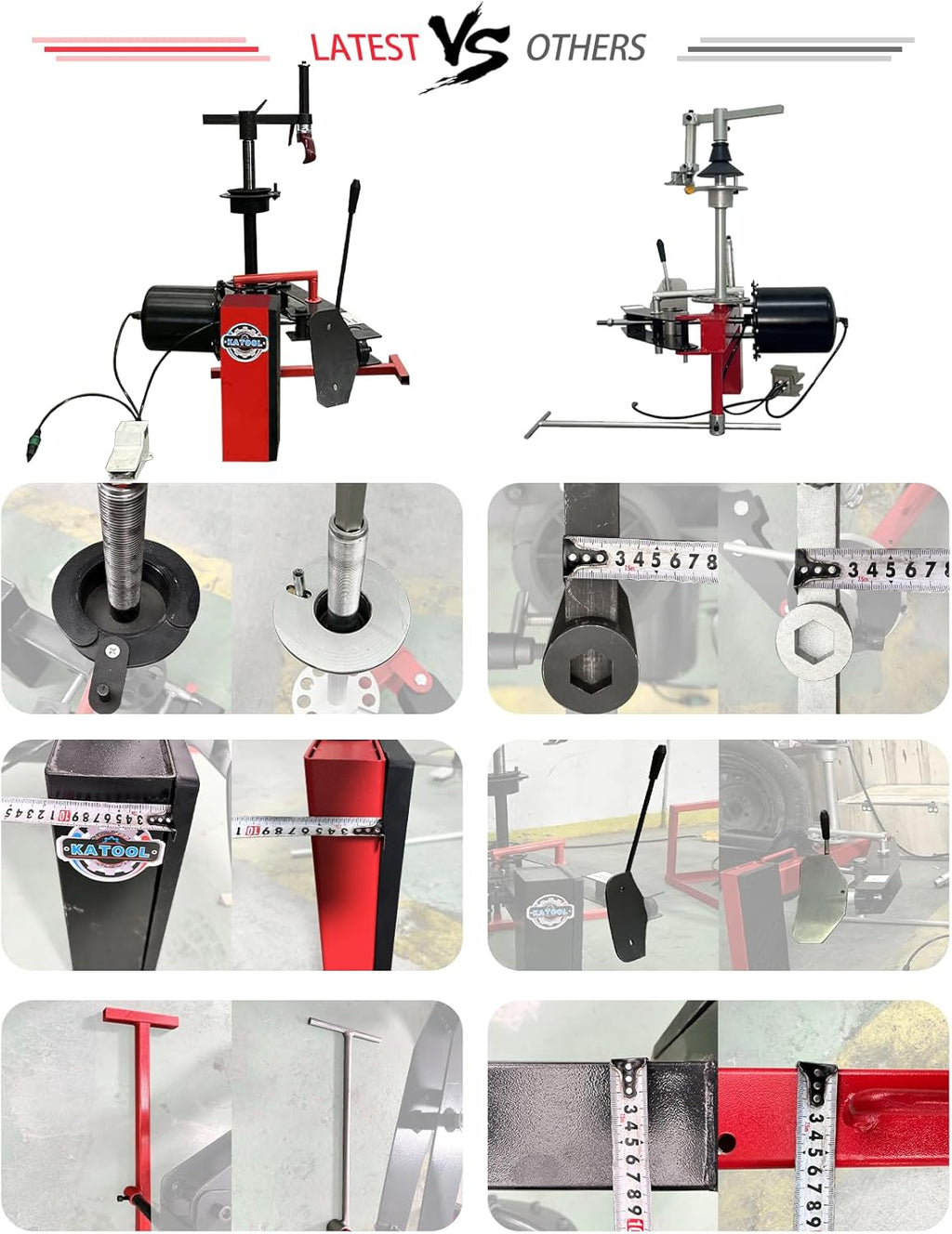 KATOOL Mini Tire Changer Machine 39" MAX. Wheel Diameter KT-1030P Tire Machine Small Wheel Changers Tire Repair Tools