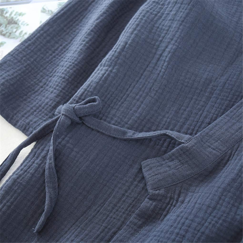 Shanghai Story Japanese Style Two-Piece Suit Cotton Bathrobe Pajamas Kimono Bathrobes Sleepwear for Couple