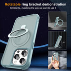 SKYLMW Compatible with iPhone 12 Pro Max Case & iPhone 13 Pro Max Case with Invisible Magnetic O-Ring Stand Case for iPhone 12 & 13 Pro Max 6.7" [Compatible with MagSafe][Great Grip Feeling], Blue