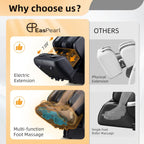 EASPEARL 2025 Massage Chair, 4D Full Body Zero Gravity Massage Chairs with APP, SL Track Shiatsu Stretch Massage Recliner Chair with Electric Footrest, Heat, Foot Rollers, Body Scan(Black)