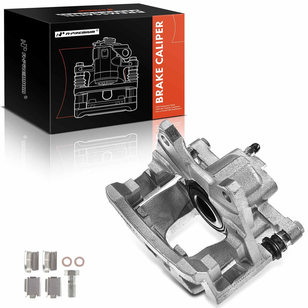 A-Premium Rear Disc Brake Caliper Assembly with Bracket Compatible with Dodge and Jeep Models - Wrangler 2007-2017, Wrangler JK 2018, Liberty 2008-2012, Nitro 2007-2011