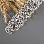 HONGMEI Rhinestone Bridal Belt Crystal Wedding Dress Belt Shiny Wedding Accessories (Black)