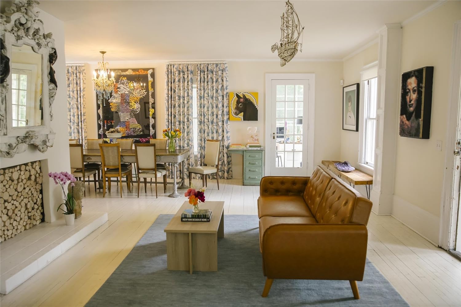 Novogratz Tallulah Memory Foam Futon, Convertible Couch, Camel Faux Leather