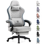GTPLAYER Gaming Chair, Computer Office Chair with Pocket Spring Cushion, Linkage Armrests and Footrest, High Back Ergonomic Computer Chair with Lumbar Support Task Chair with Footrest(Black)