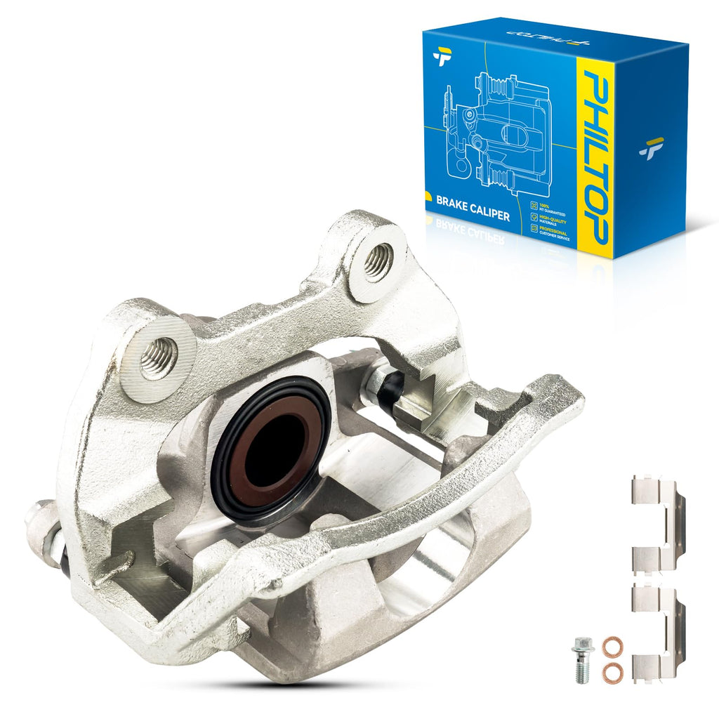 PHILTOP 18B5046 18B5047 Rear Disc Brake Caliper Assembly Fit for 2007-2017 Jeep Wrangler, 2008-2012 Jeep Liberty, 2007-2011 Dodge Nitro, 2018 Jeep Wrangler JK