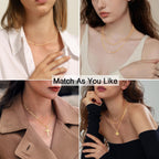 Jewlpire Collana a catena a clip di carta in oro 14K solido italiano da 3mm per donne, catena d'oro per donne lucida e robusta, collane a catena da donna da 18 pollici