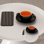 Nesting Tables, White Side Tables, Modern End Tables for Living Room Nesting Coffee Table Set of 2,Console Table Pedestal Tables