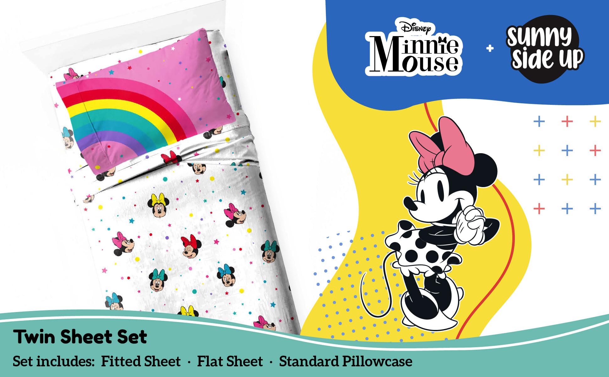 Sunny Side Up Minecraft Creeper & Animals Twin Sheet Set - 3 Piece Kids Bedding Set Includes Pillow Cover - Super Soft Microfiber Sheets