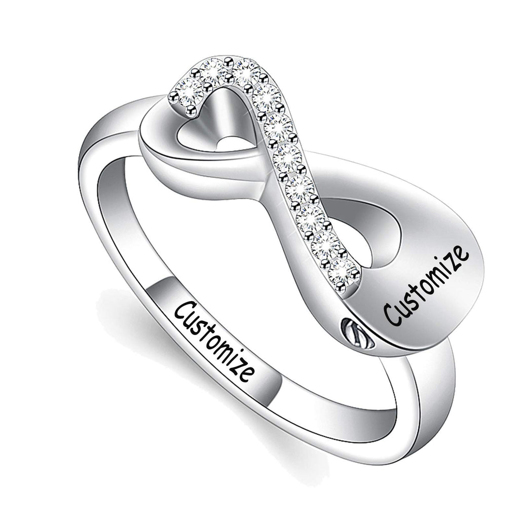 Yinplsmemory Cremation Jewelry Infinity Love Cremation Ring for Ashes Stainless Steel Hold Loved Ones Ash Keepsake Finger Ring Urn Locket Memorial Jewelry for Women
