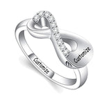 Yinplsmemory Cremation Jewelry Infinity Love Cremation Ring for Ashes Stainless Steel Hold Loved Ones Ash Keepsake Finger Ring Urn Locket Memorial Jewelry for Women