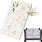 YENING Pack and Play Mattress Topper Baby Pack N Play Mattresses for Playpen and Playard with Washable Cover 38"x26"x1", 1 Pack Firm Foam