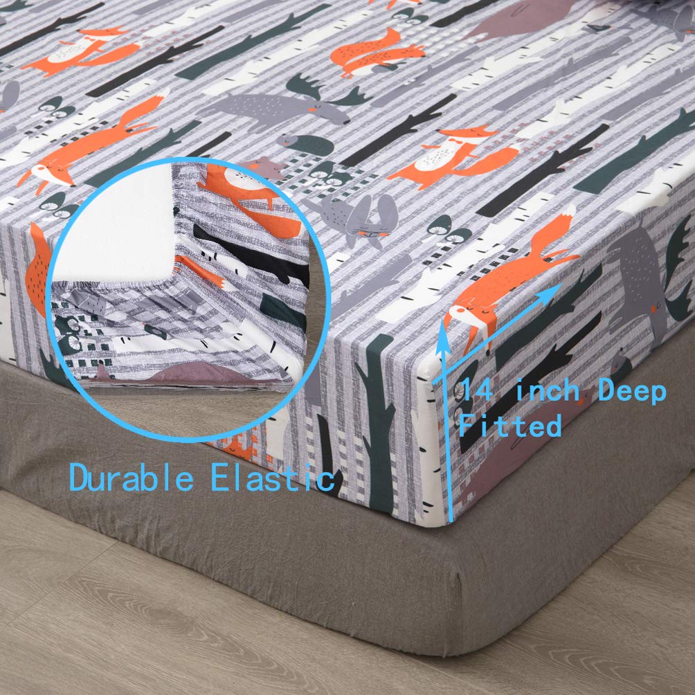 ست ملحفه کودکان یونیکورن صورتی JSD، سایز تویین، ۳ تکه، ملحفه‌های رختخواب میکروفایبر چاپ شده با طرح رنگین کمان برای دختران، جیب عمیق