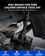 Orion Motor Tech Disc Brake Pad and Caliper Service Tool Kit | Professional Disc Brake Caliper Compression Tool Kit | Universal Disc Brake Caliper and Piston Wind Back Tool Set with Case