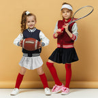 2-pak pigers atletiske løstsiddende shorts med spandexforing 2-i-1 børne sommerfugleskørt shorts til dans, løb og sport