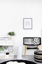 Ubbi Steel Diaper Pail, Odor Locking, No Special Bag Required, Award-Winning, Registry Must-Have, White