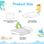 ست ملحفه کودکان یونیکورن صورتی JSD، سایز تویین، ۳ تکه، ملحفه‌های رختخواب میکروفایبر چاپ شده با طرح رنگین کمان برای دختران، جیب عمیق