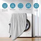 EASELAND Cooling Comforter Queen, Cold Touch Fabric Absorbs Body Heat, Double-Sided Cool Design Soft Fluffy Cooling Blanket for Night Sweats Hot Sleeper(Grey, Queen(90"x90"))